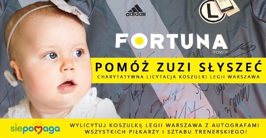 Pomagamy Zuzi! Licytujemy koszulkę Legii Warszawa!